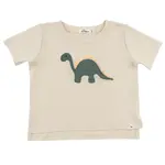 Oh Baby! Oh Baby Natural Dino Forest Green Raw Edge S/S T-Shirt