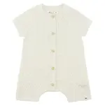 Oh Baby! Oh Baby Cream Wave Stitch Country Club Romper