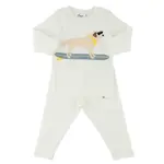 Oh Baby! Oh Baby Cream Surfing Dog Terry Applique 2 Pc Set