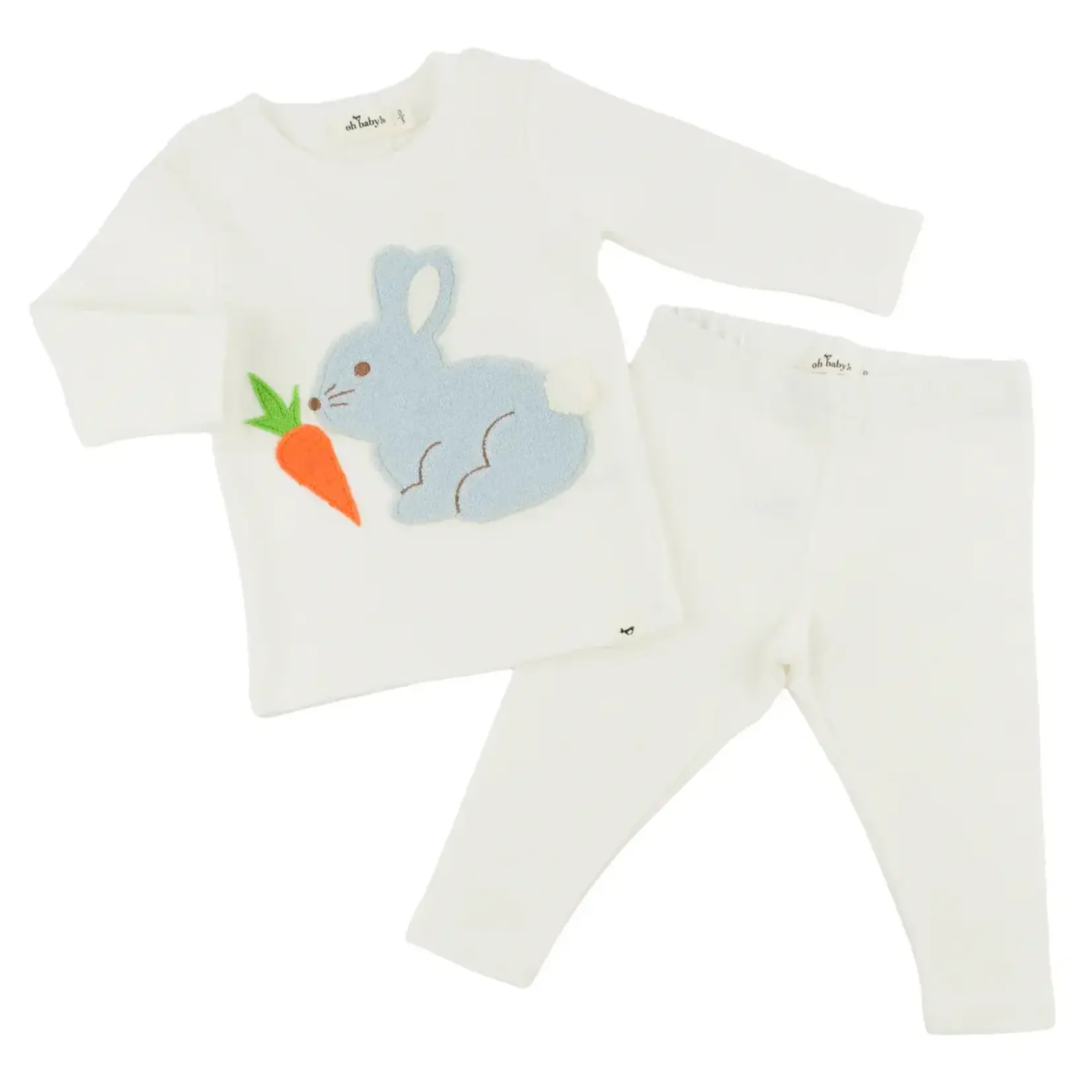 Oh Baby! Oh Baby Cream Profile Bunny With Carrot 2pc Set