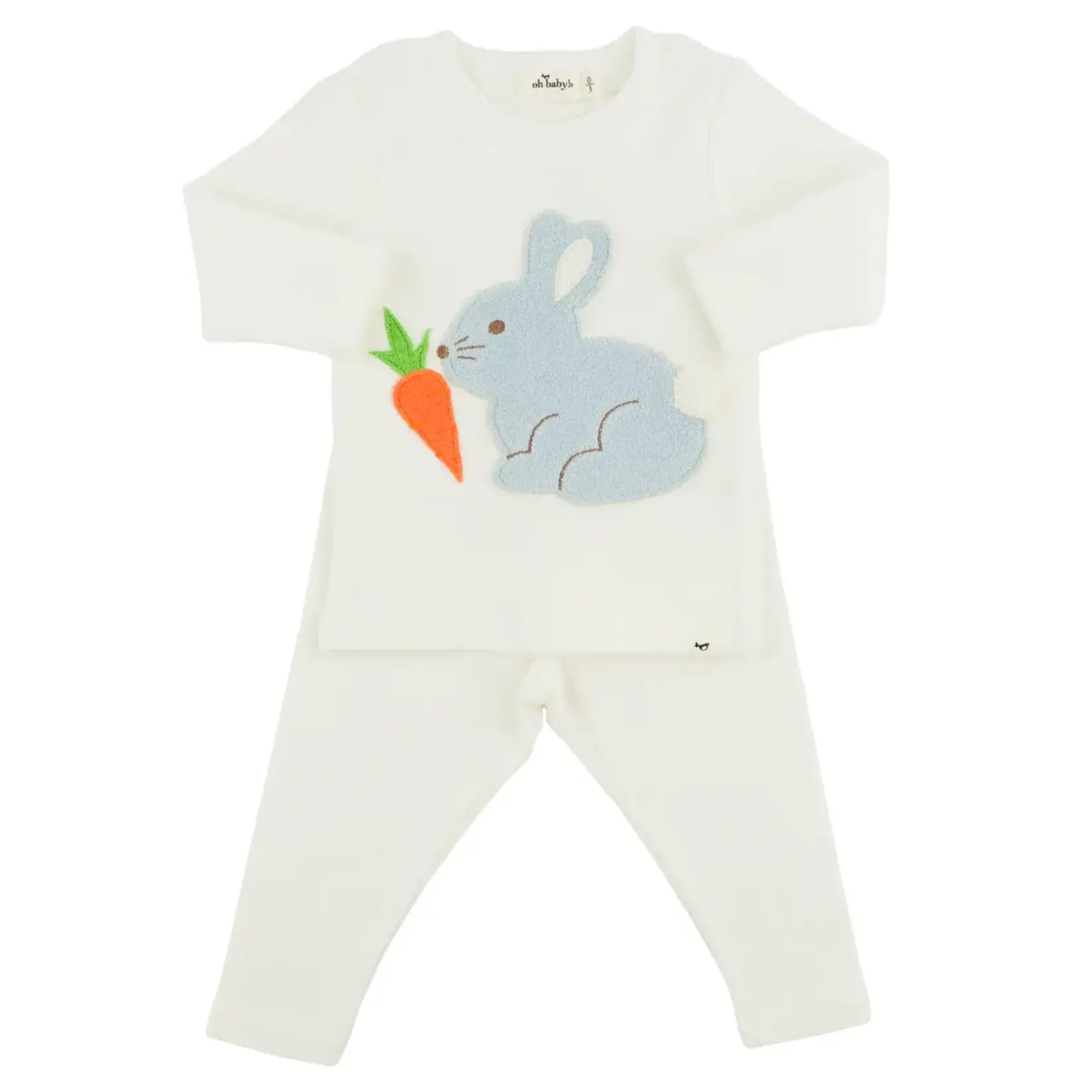 Oh Baby! Oh Baby Cream Profile Bunny With Carrot 2pc Set