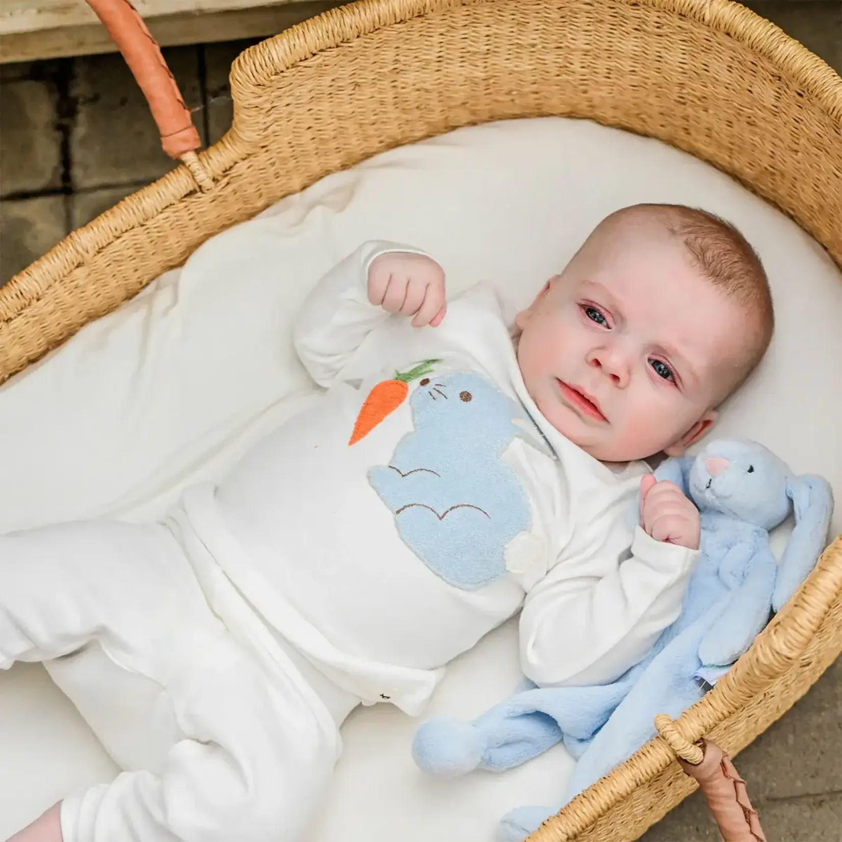 Oh Baby! Oh Baby Cream Profile Bunny With Carrot 2pc Set