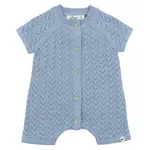 Oh Baby! Oh Baby Chambray Wave Stitch Country Club Romper