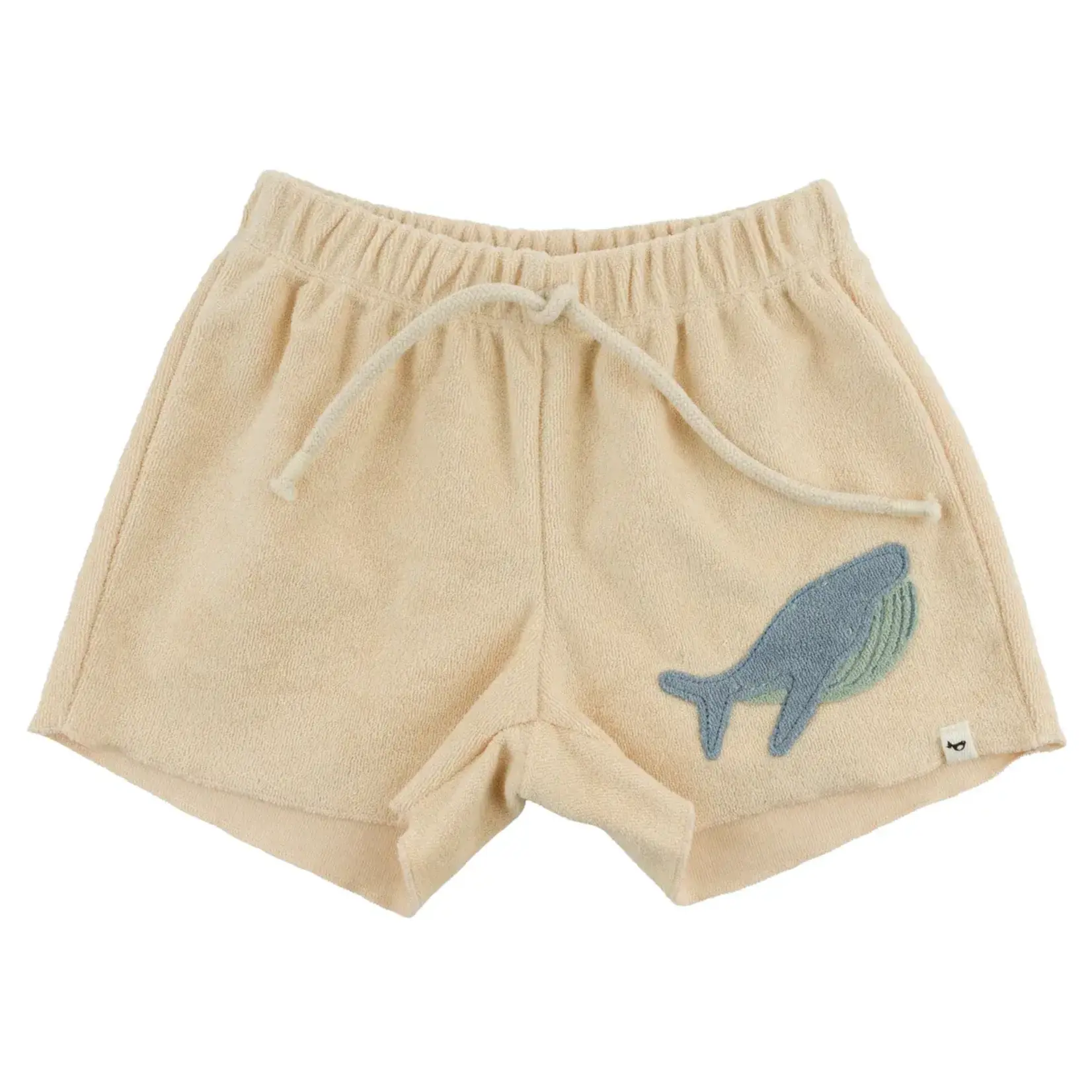 Oh Baby! Oh Baby Buff Whale Applique Terry Charlie Short