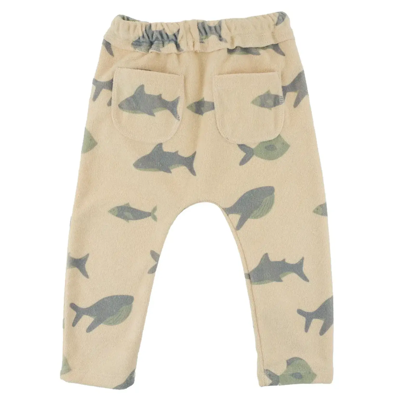 Oh Baby! Oh Baby Buff Fish Spring AOP Terry Brooklyn Jogger