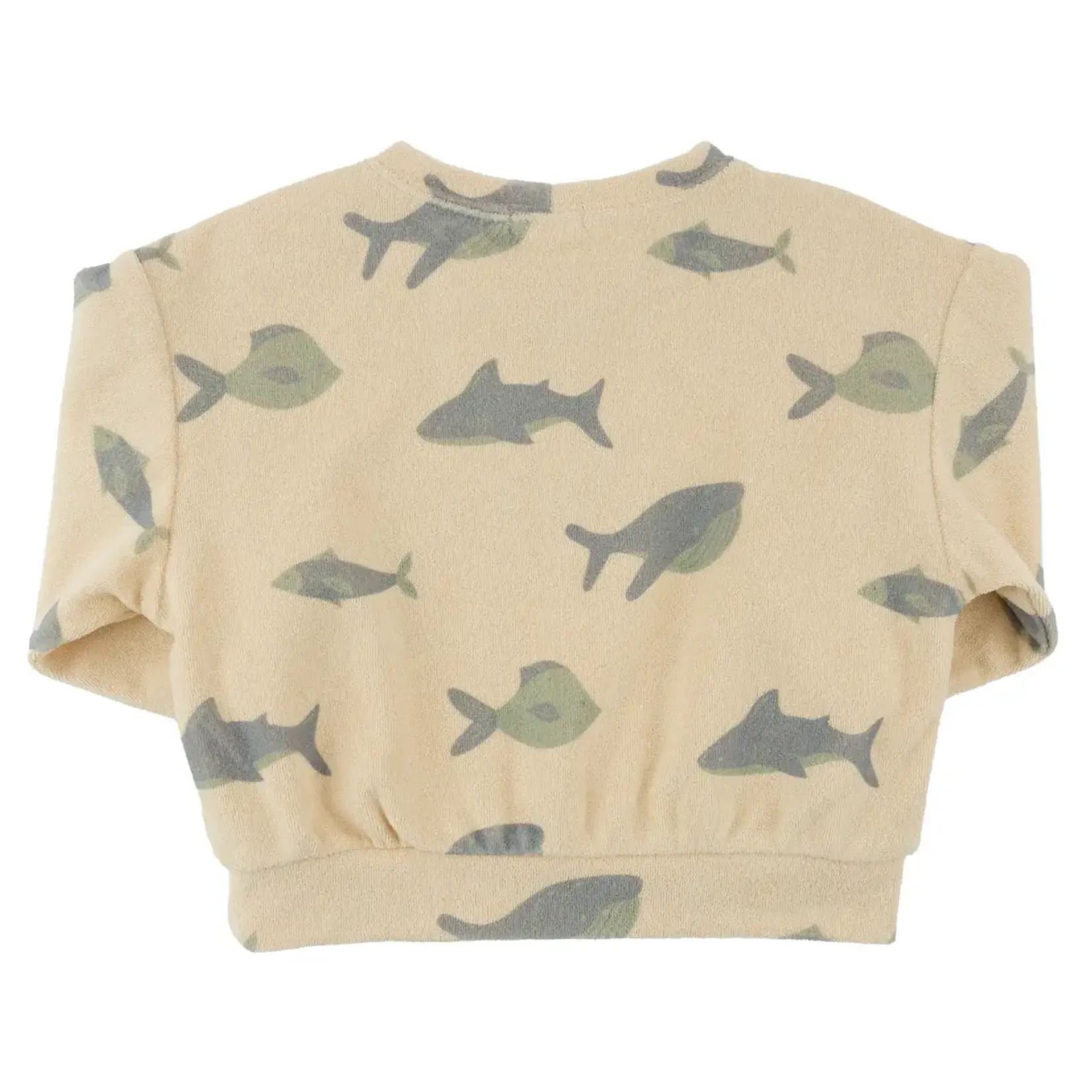 Oh Baby! Oh Baby Buff Fish Spring AOP Charlie Sweatshirt
