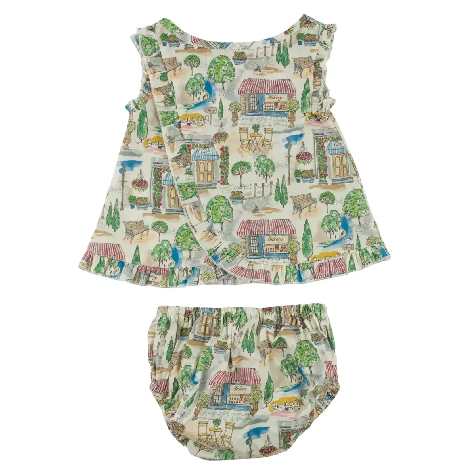 Oh Baby! Oh Baby Blue Bloomtown Gracie Split Tank & Tushie Set