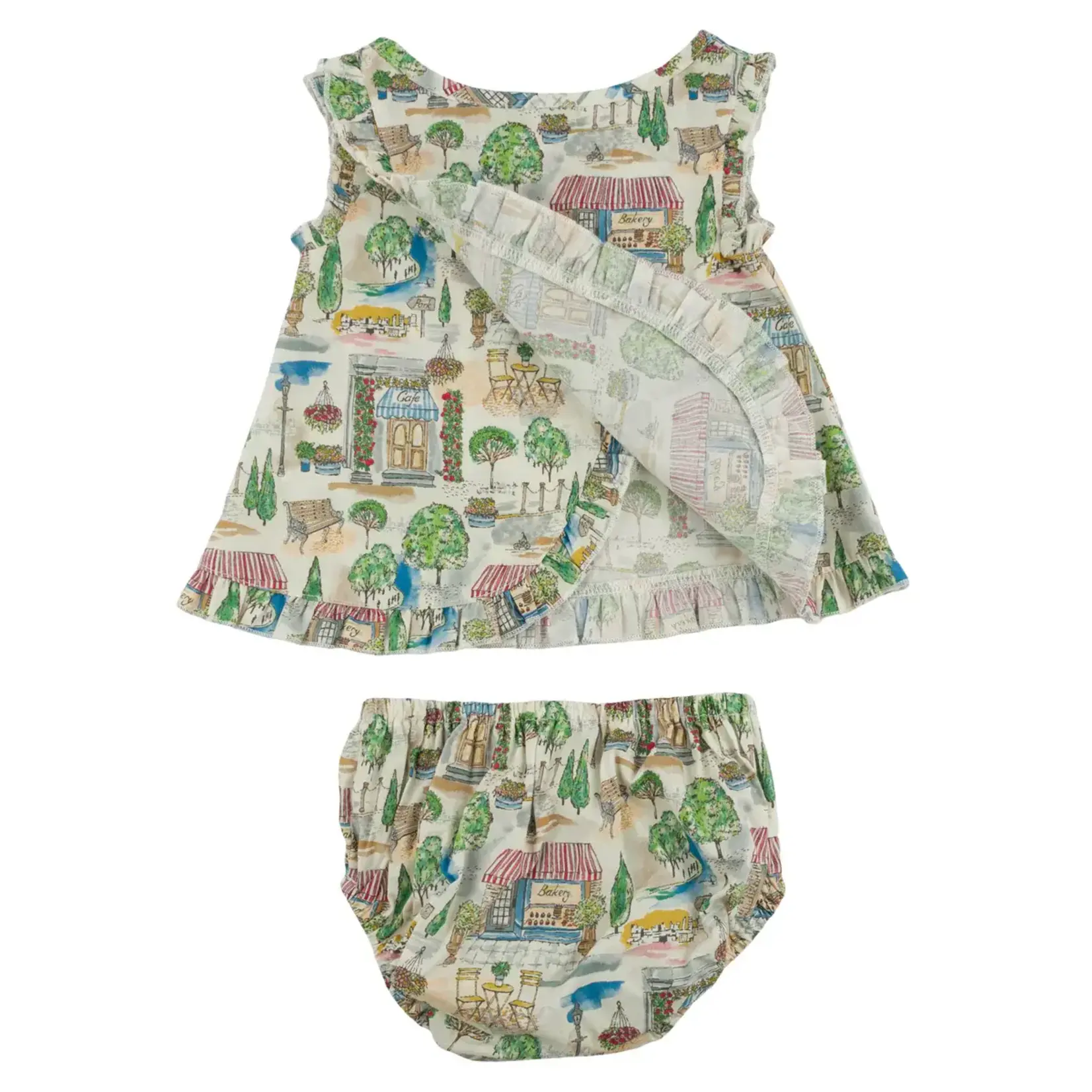 Oh Baby! Oh Baby Blue Bloomtown Gracie Split Tank & Tushie Set