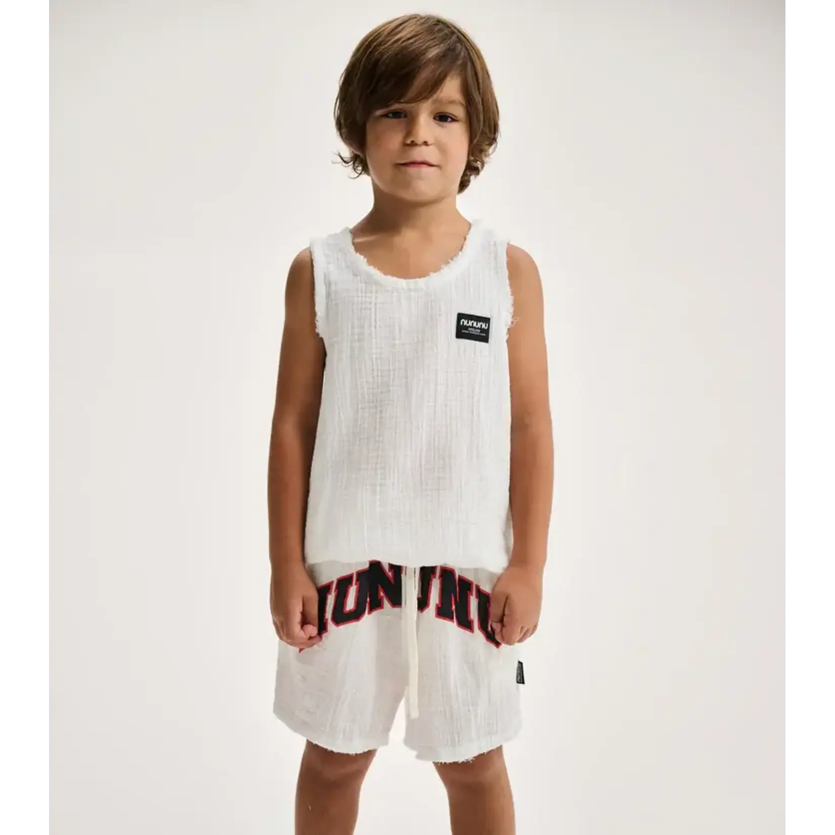 Nununu Nununu White Muslin Nununu Shorts