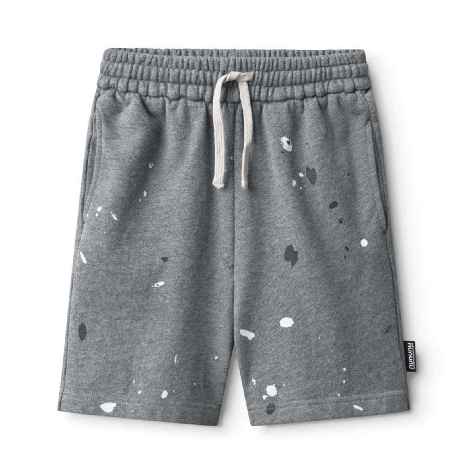 Nununu Nununu Heather Grey Mono Splash Sweat Shorts