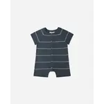 Rylee + Cru Rylee + Cru Navy Stripe Liam Knit Romper