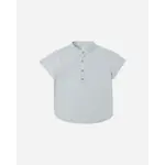 Rylee + Cru Rylee + Cru Light Blue Heathered Mason Shirt And Perry Short Set