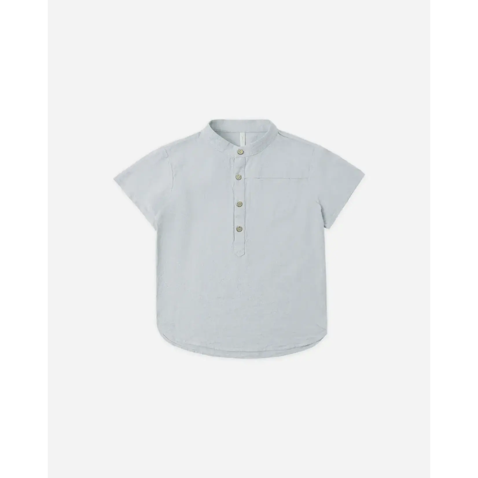 Rylee + Cru Rylee + Cru Light Blue Heathered Mason Shirt And Perry Short Set