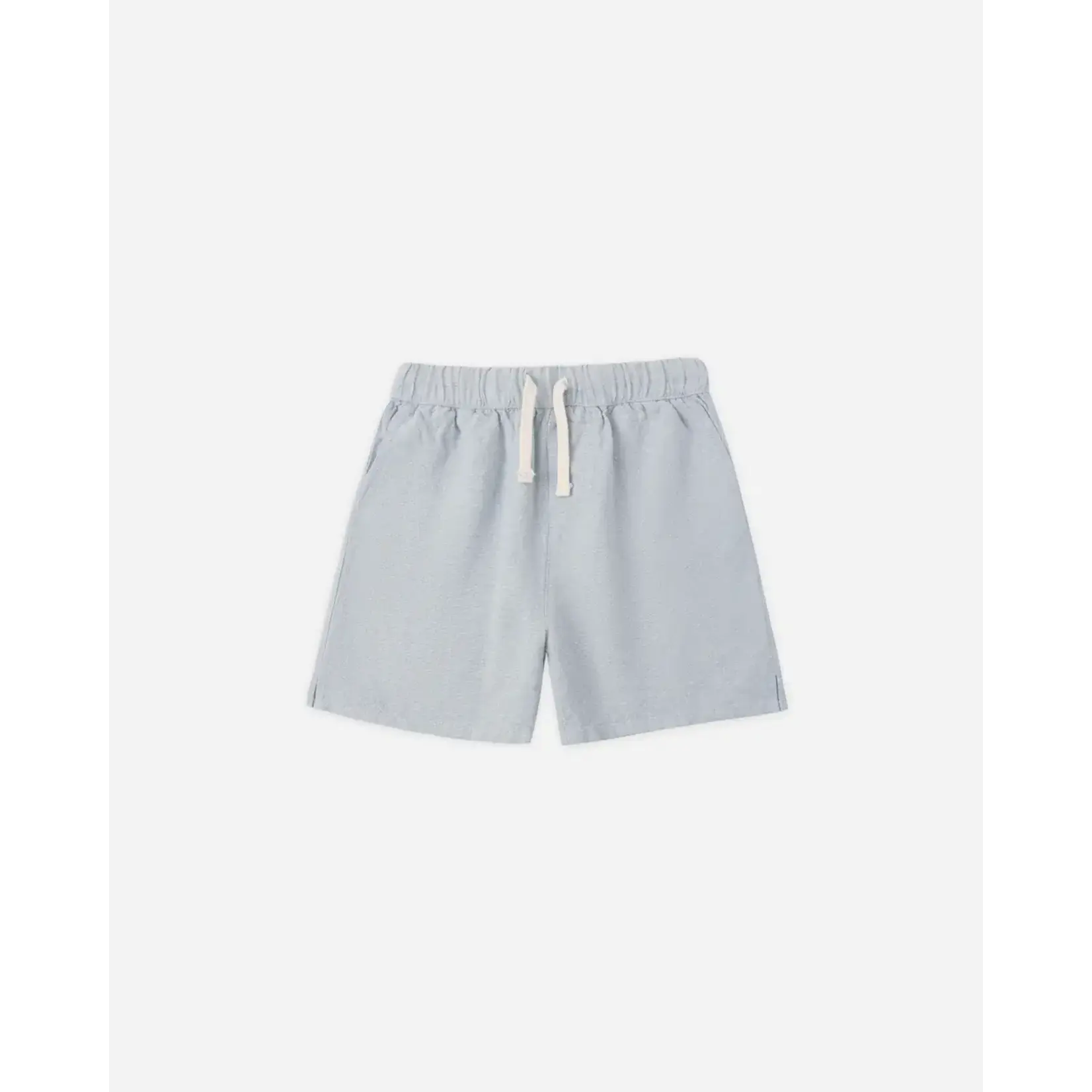 Rylee + Cru Rylee + Cru Light Blue Heathered Mason Shirt And Perry Short Set