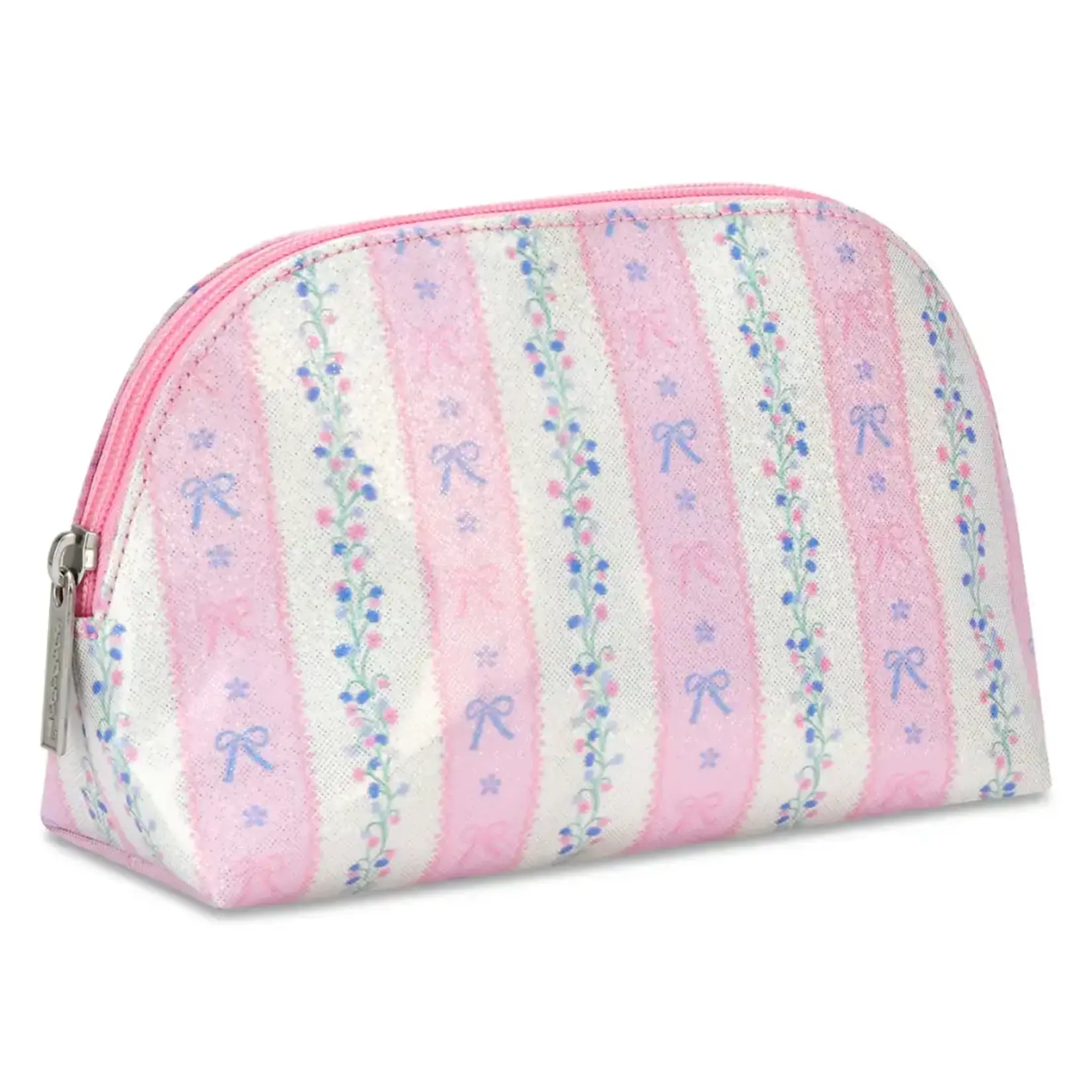 iscream Iscream  Floral Stripes Oval Cosmetic Bag