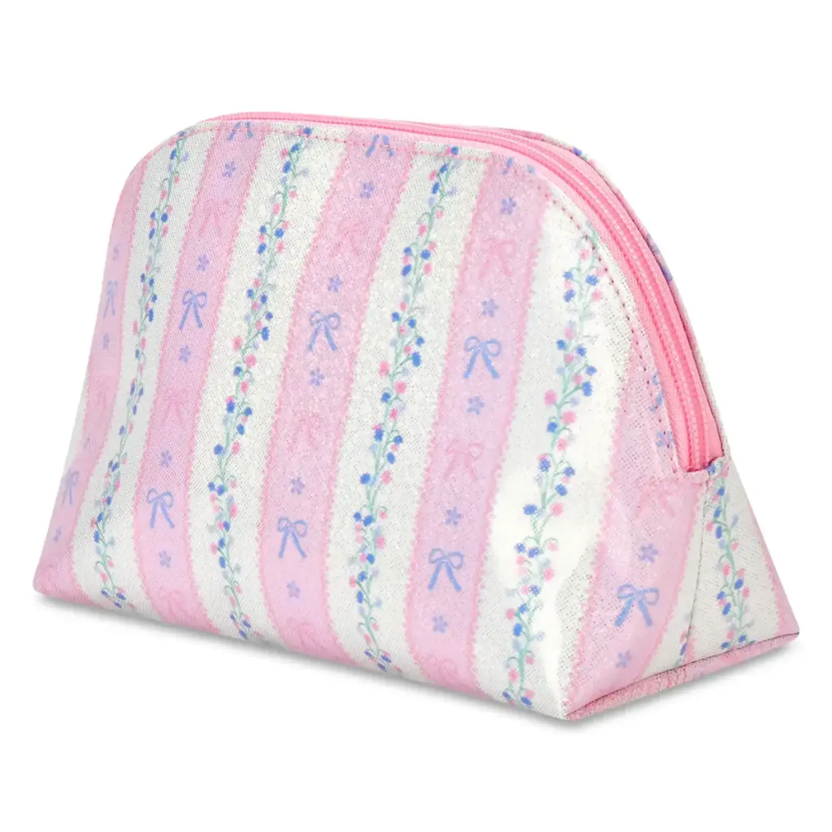 iscream Iscream  Floral Stripes Oval Cosmetic Bag