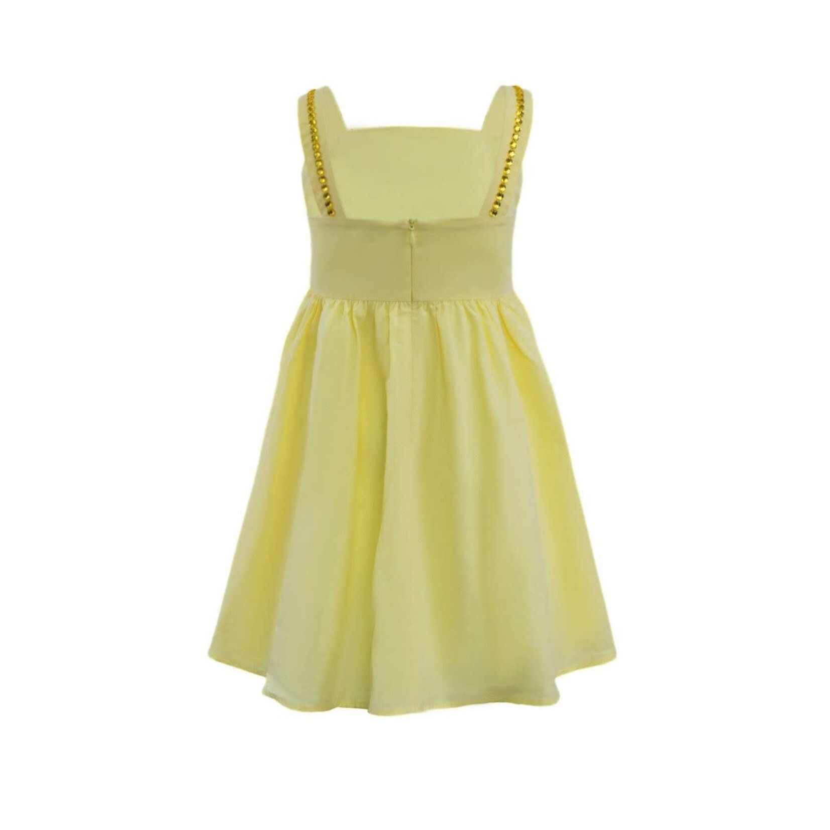 Lola & The Boys Lola & The Boys Yellow Sunny Rainbow Bow Gem Dress