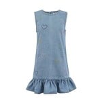 Lola & The Boys Lola & The Boys Crystal Rainbow Heart Denim Dress