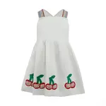 Lola & The Boys Lola & The Boys White Sweet Cherry Summer Dress
