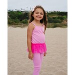 Petite Hailey Petite Hailey Pink Sophia Bow Tank And Sophia Bow Leggings Set