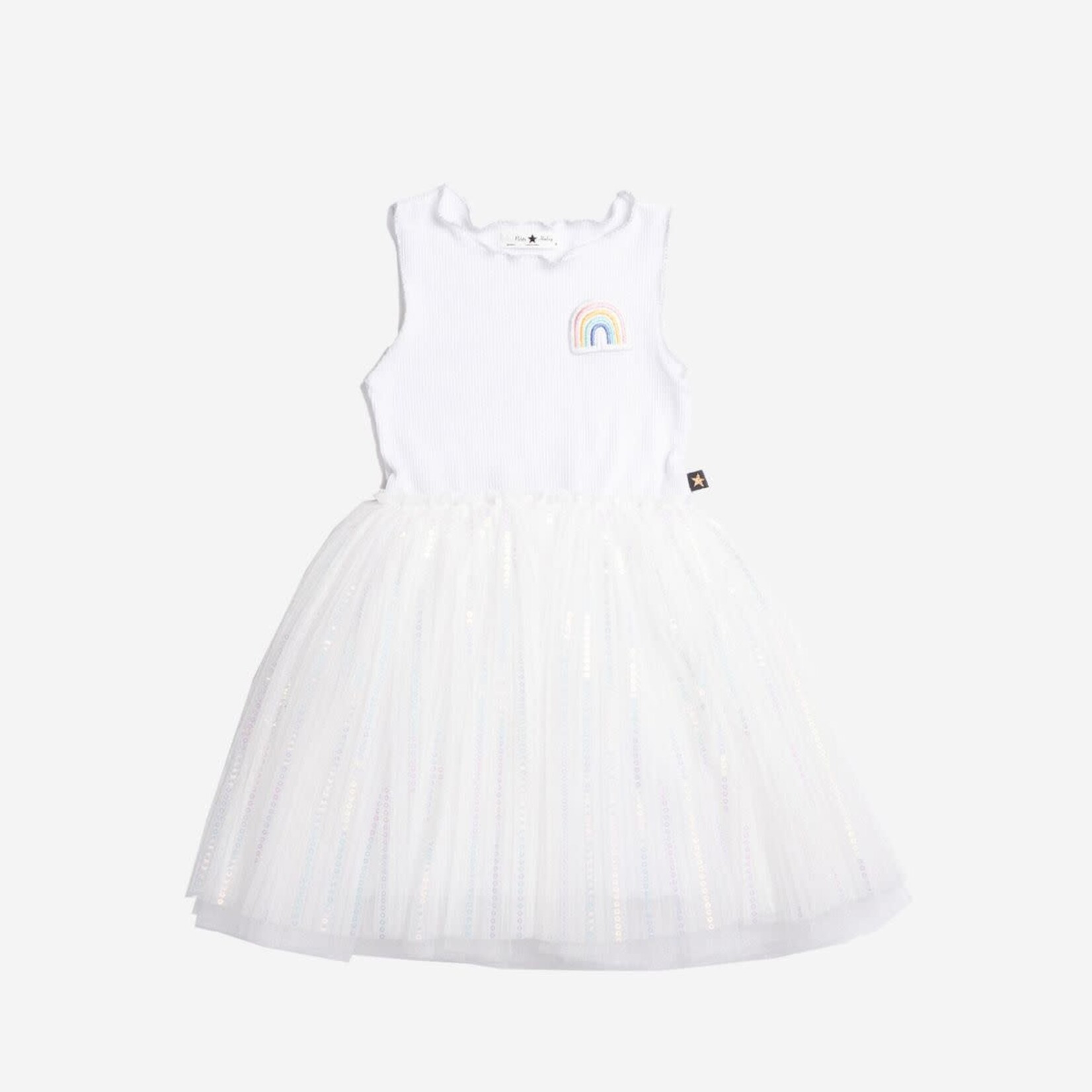 Petite Hailey Petite Hailey Ivory Chloe Rainbow Dress