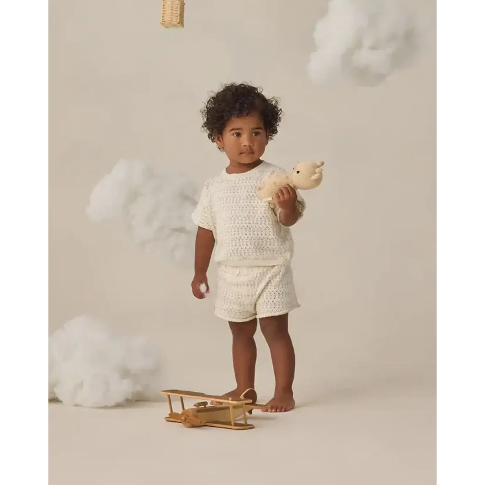 Quincy Mae Quincy Mae Blush Ivory Relaxed Summer Knit Set