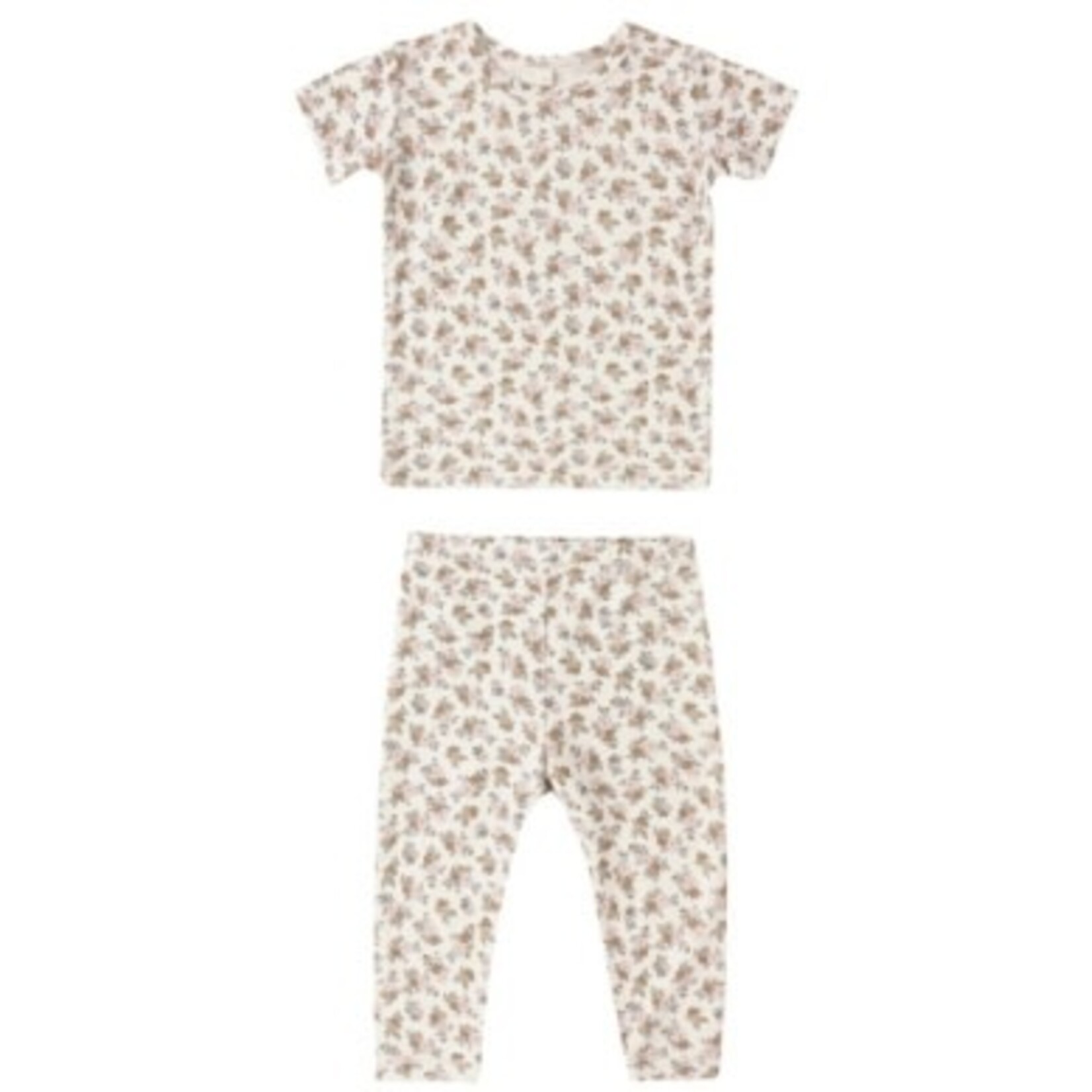 Quincy Mae Quincy Mae Ivory Wildflower Bamboo S/S Pj Set