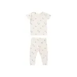 Quincy Mae Quincy Mae Natural Elephants Bamboo S/S Pj Set