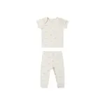 Quincy Mae Quincy Mae Natural Dinos Ribbed S/S Tee & Legging Set
