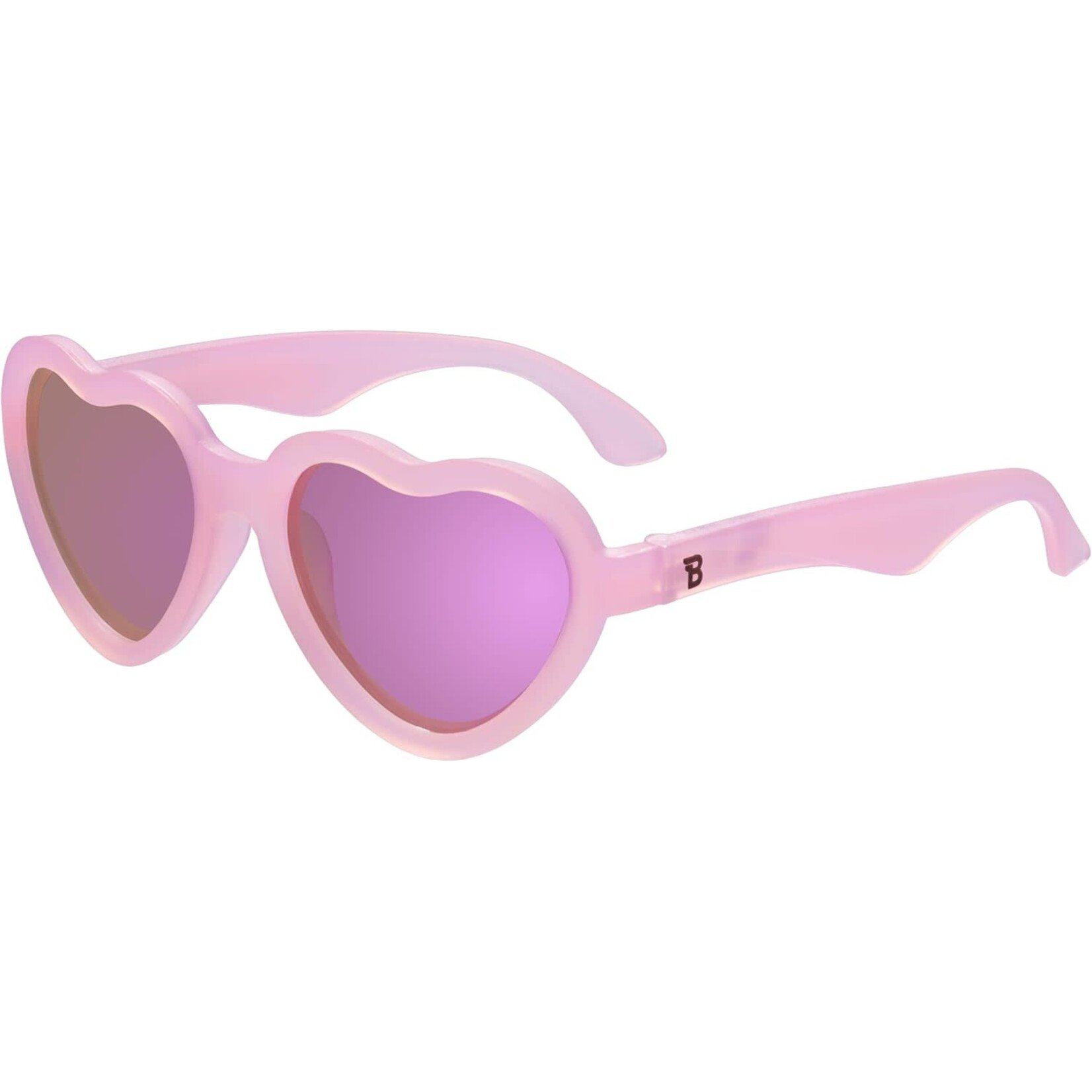 Babiators Babiators Frosted Pink Heart Polarized Purple Mirrored Lenses