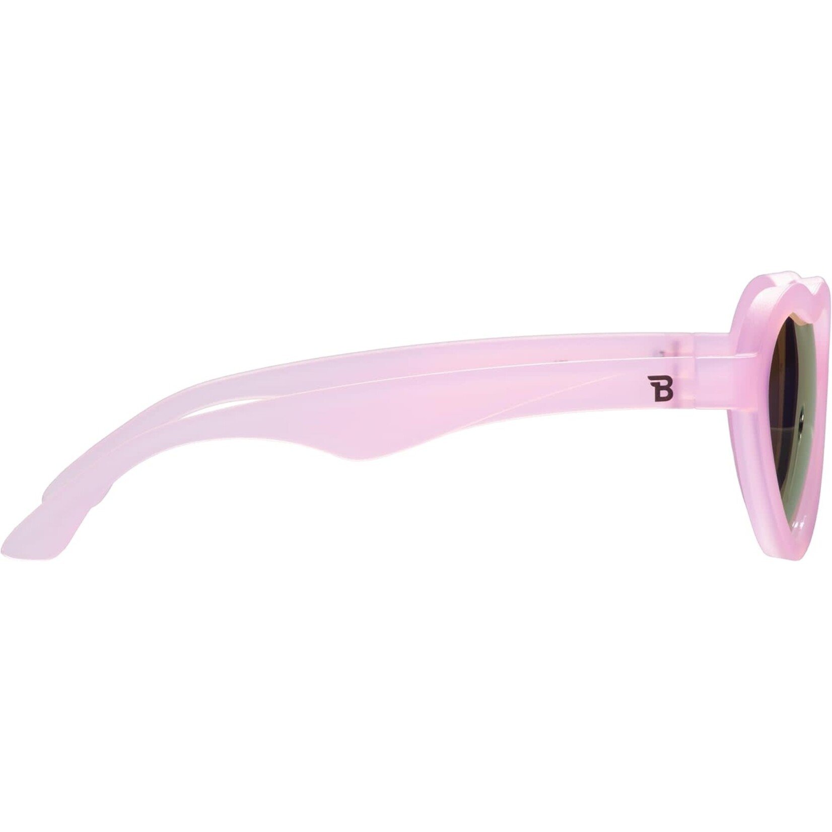 Babiators Babiators Frosted Pink Heart Polarized Purple Mirrored Lenses
