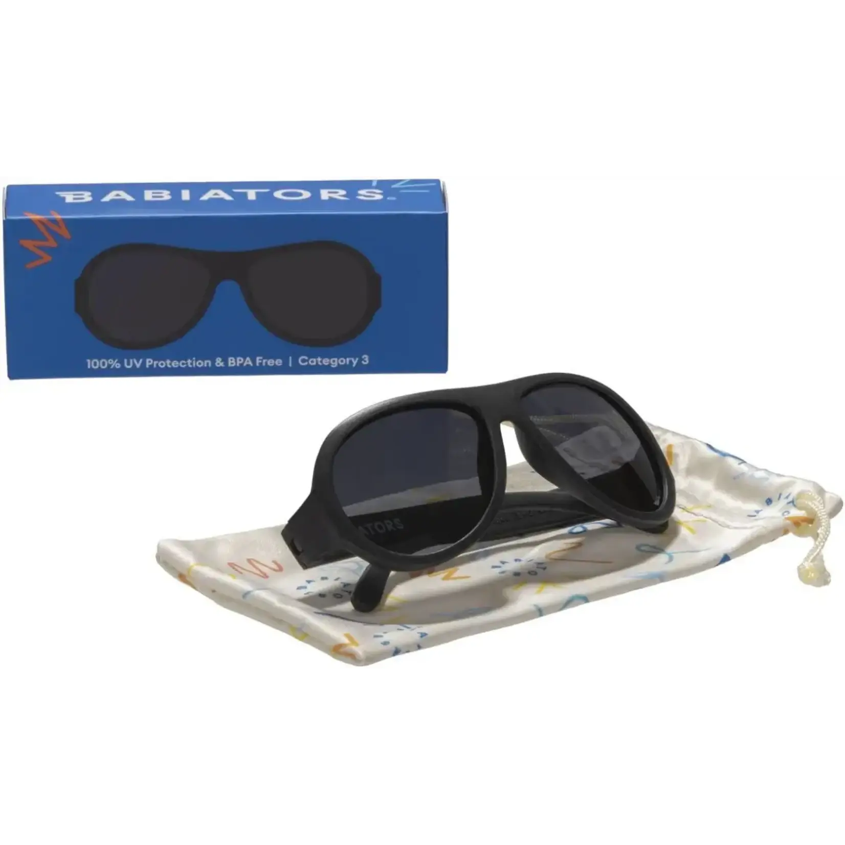 Babiators Babiators Jet Black Aviator Smoke Lenses