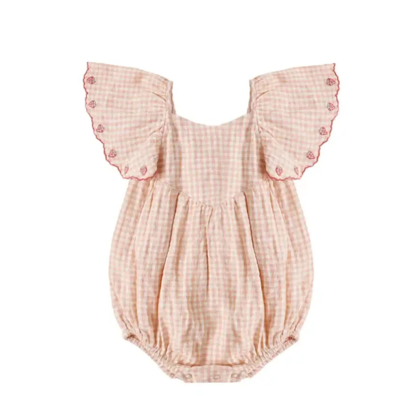 Rylee + Cru Rylee + Cru Petal Gingham Roxy Romper