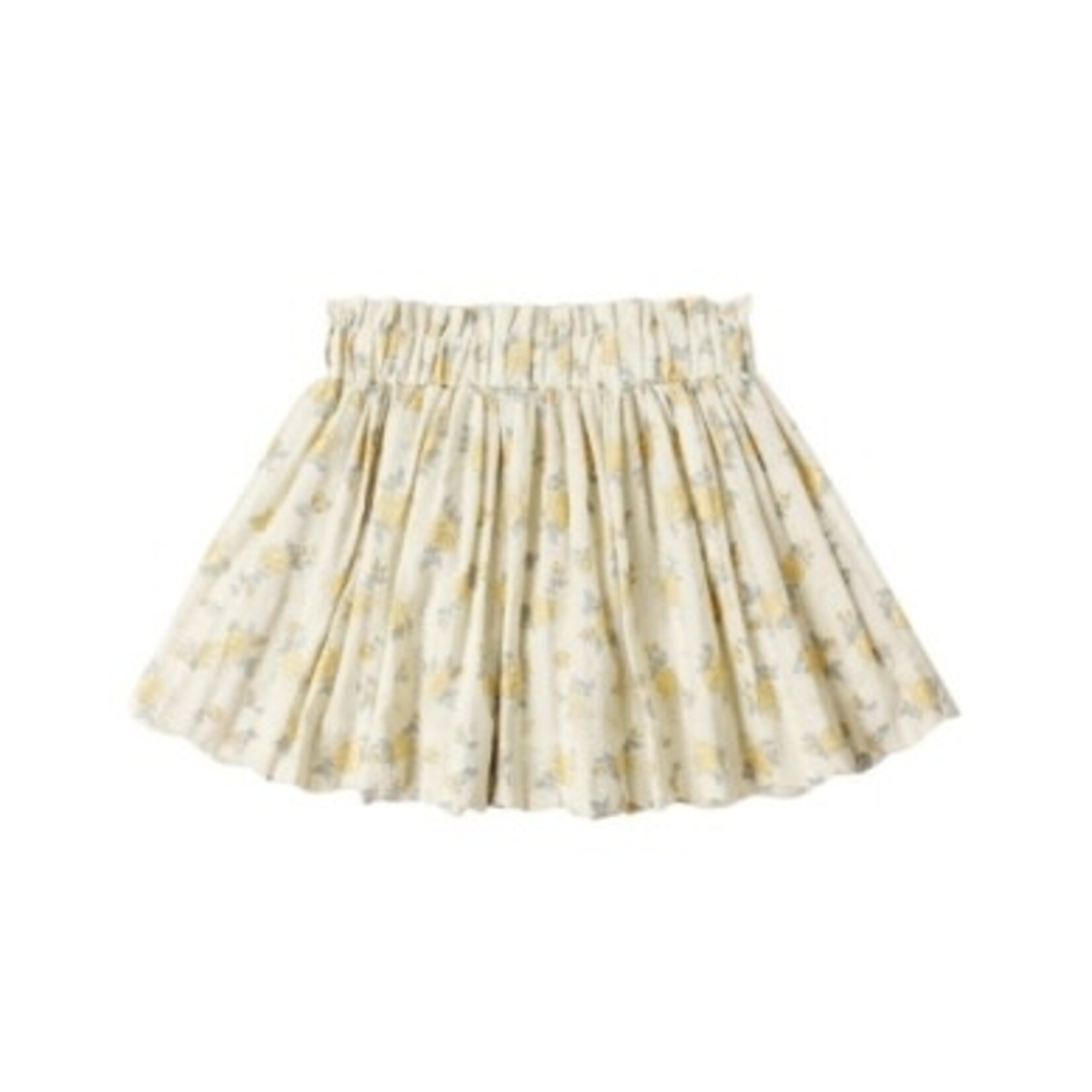 Rylee + Cru Rylee + Cru Natural Lemon Ditsy Flower Lenny Top & Lenny Skirt Set