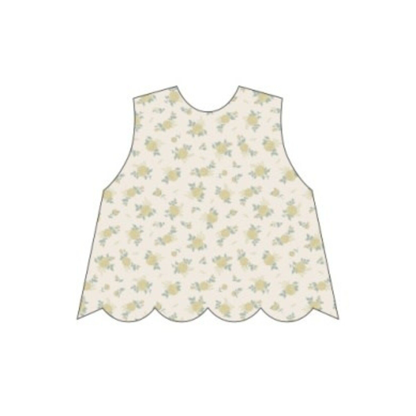 Rylee + Cru Rylee + Cru Natural Lemon Ditsy Flower Lenny Top & Lenny Skirt Set