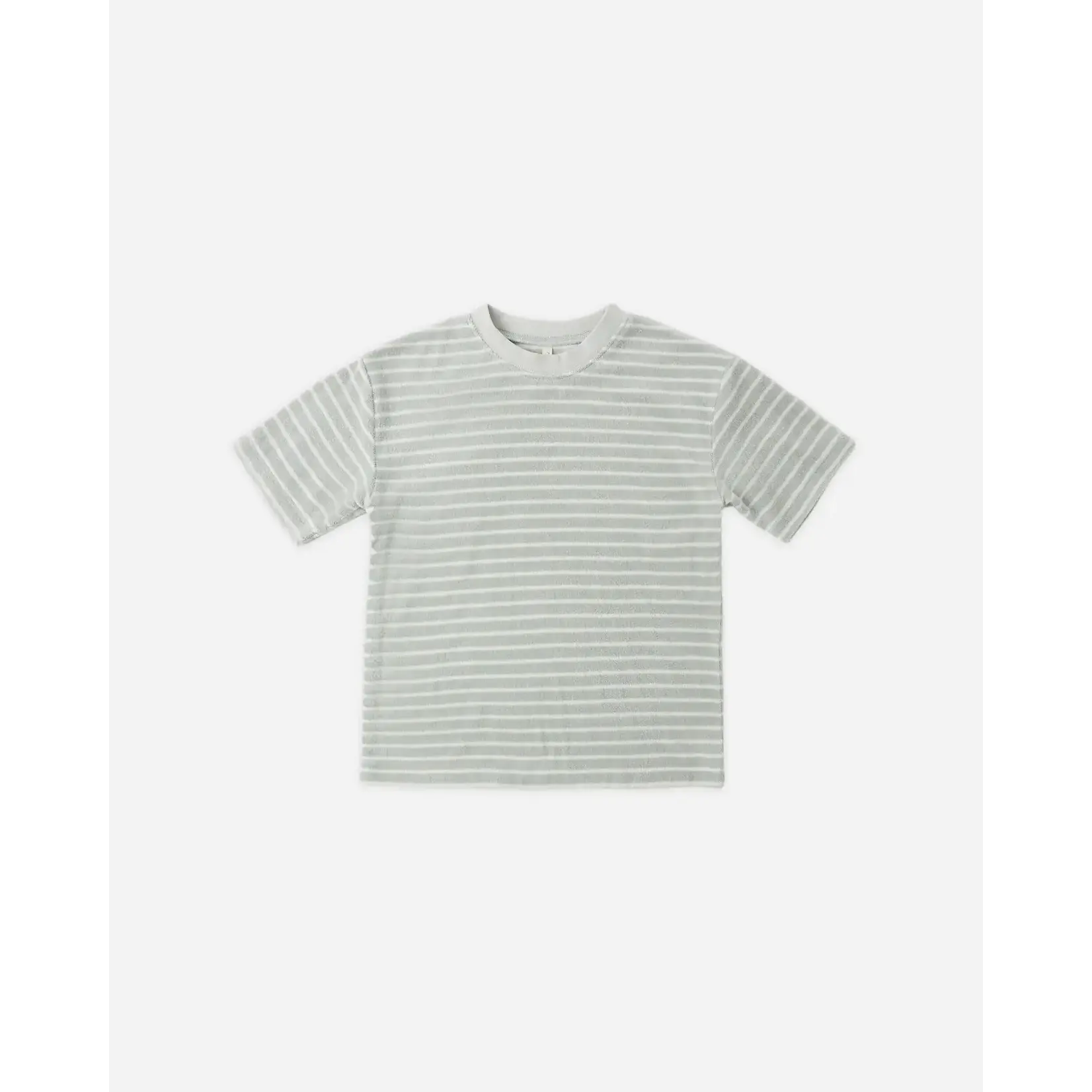 Rylee + Cru Rylee + Cru Seafoam Stripe Terry Relaxed Tee And Short Set
