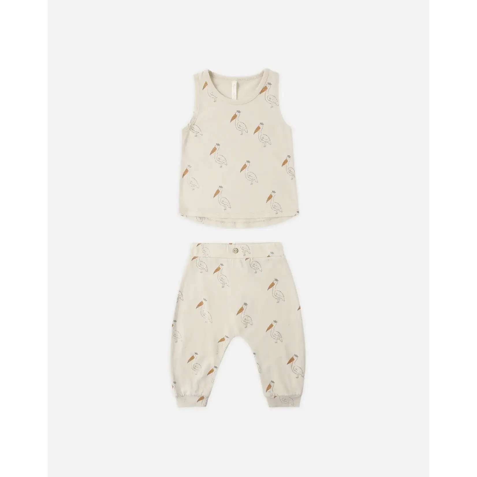 Rylee + Cru Rylee + Cru Pebble Pelican Tank & Slouch Pant Set