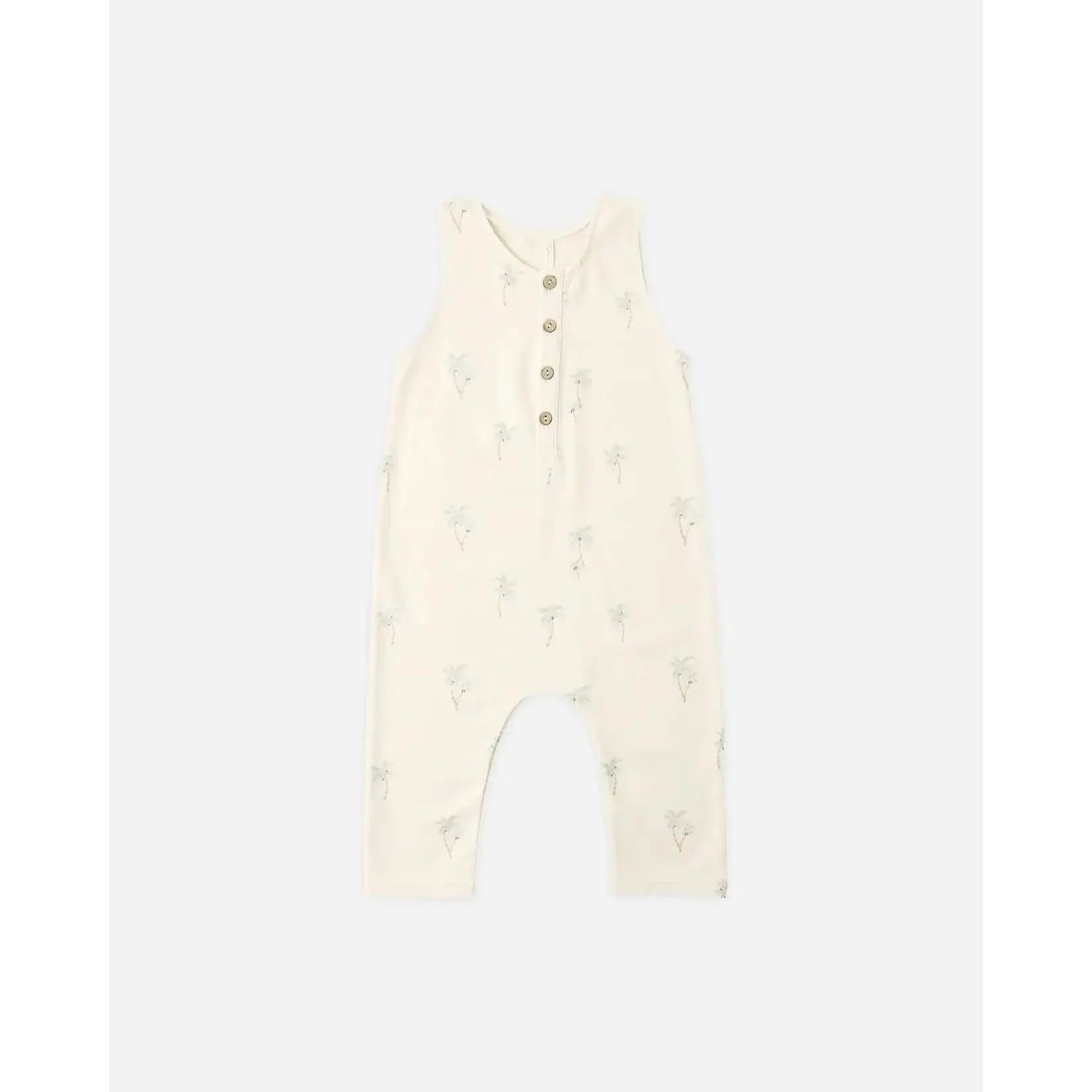 Rylee + Cru Rylee + Cru Natural Palms Terry Jumpsuit