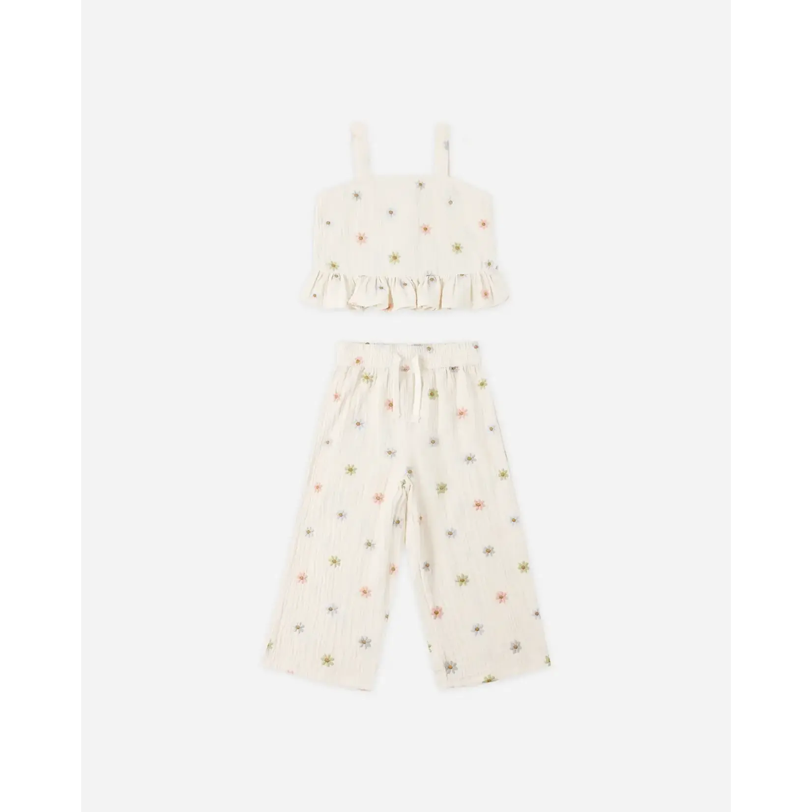 Rylee + Cru Rylee + Cru Natural Embroidered Daisies Kayli Set