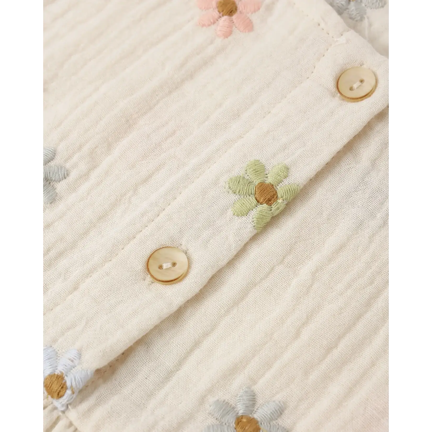 Rylee + Cru Rylee + Cru Natural Embroidered Daisies Kayli Set