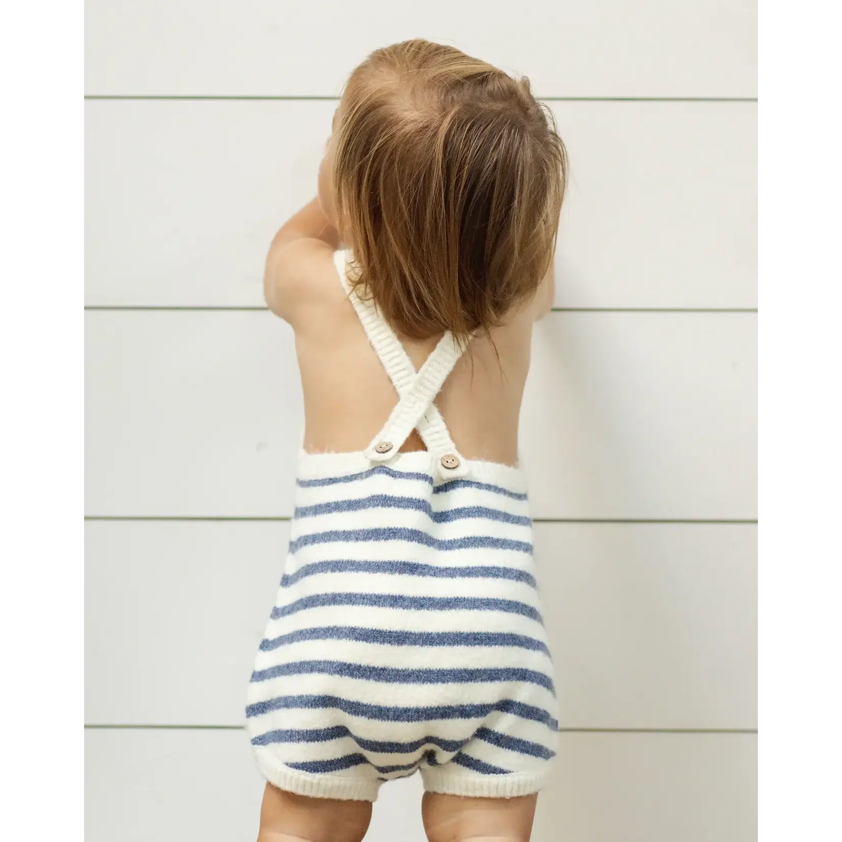 Rylee + Cru Rylee + Cru Marine Maritime Stripe Fisher Romper