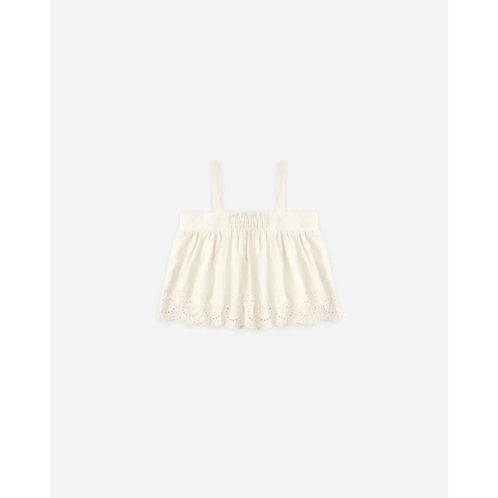 Rylee + Cru Rylee + Cru Ivory Eyelet Swing Top & Rose Maxi Skirt Set