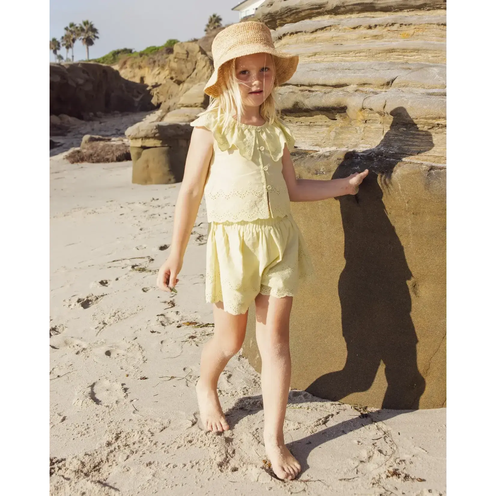 Rylee + Cru Rylee + Cru Citron Remi Blouse & Remi Short Set