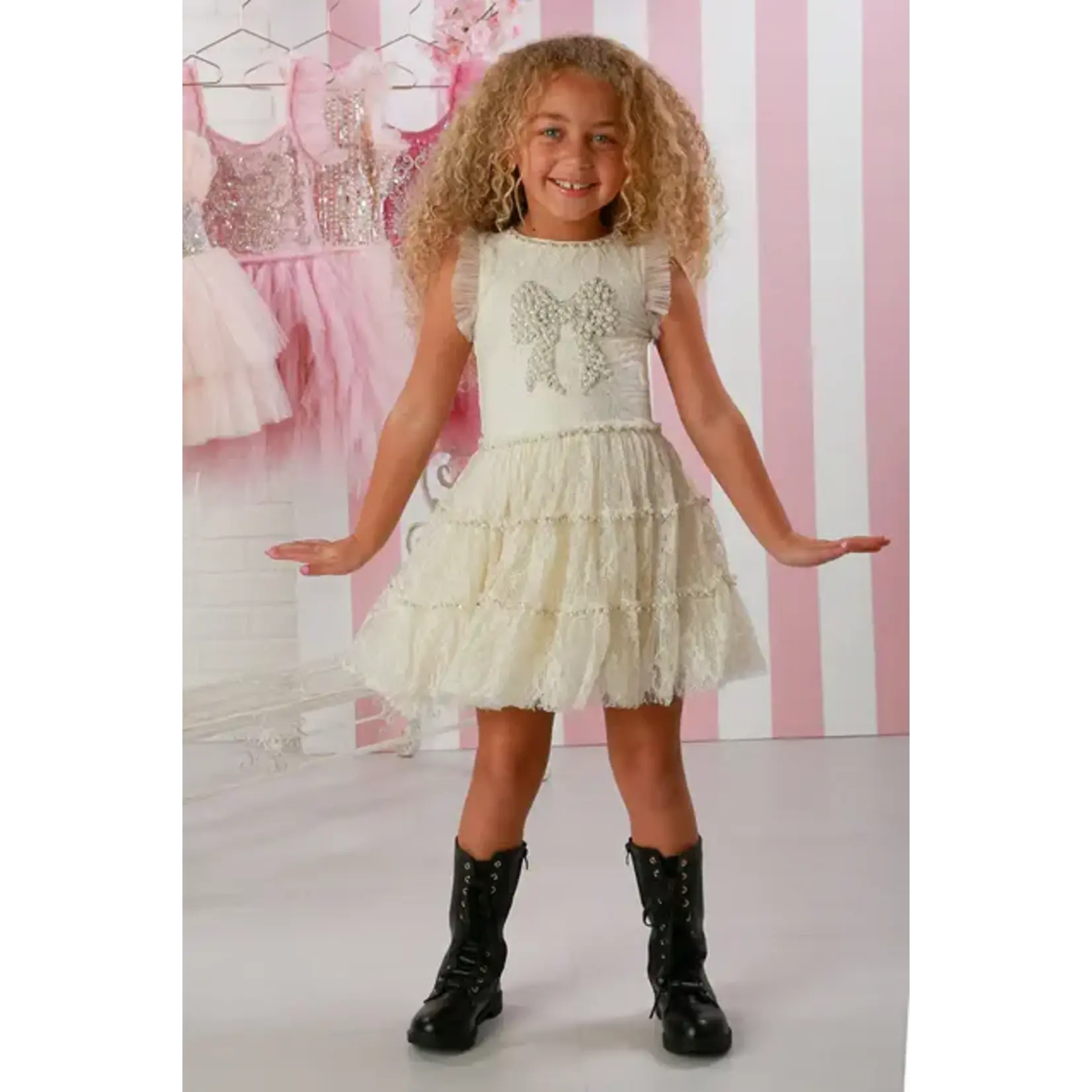 Ooh La La Oh La La Ivory Lace Fabric Colette Dress