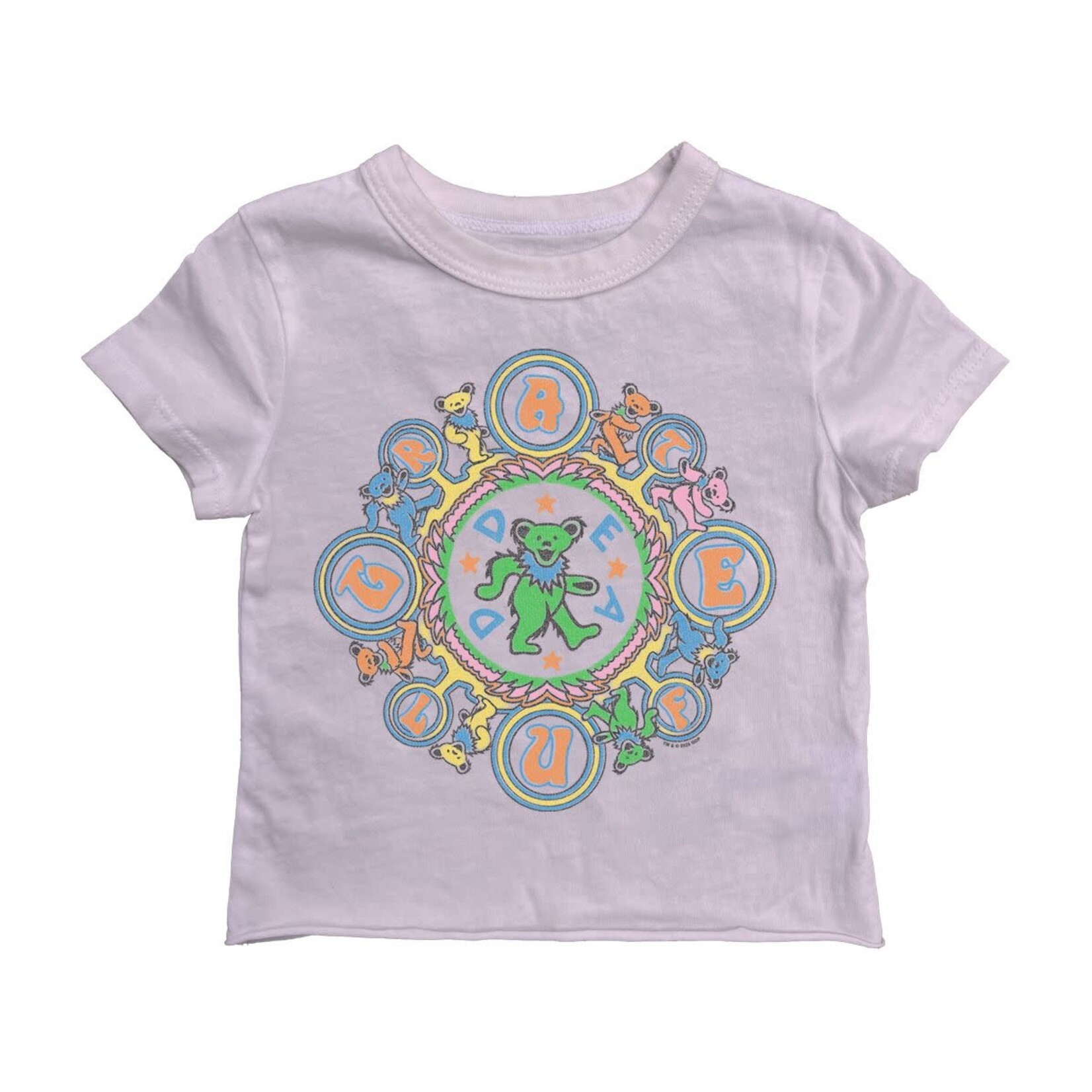 Rowdy Sprout Rowdy Sprout Preppy Pink Grateful Dead Kaleidoscope Bears Fitted Tee