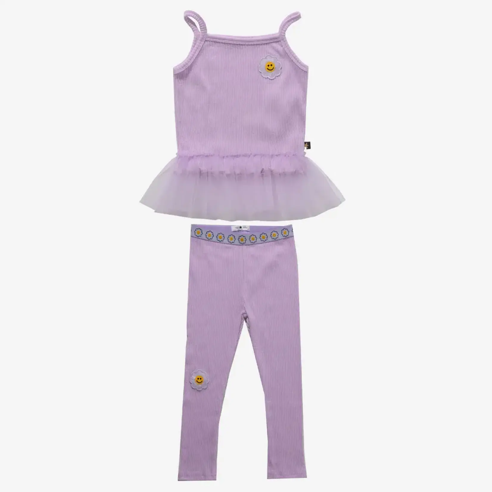 Petite Hailey Petite Hailey Purple Daisy Tutu Top Legging Set