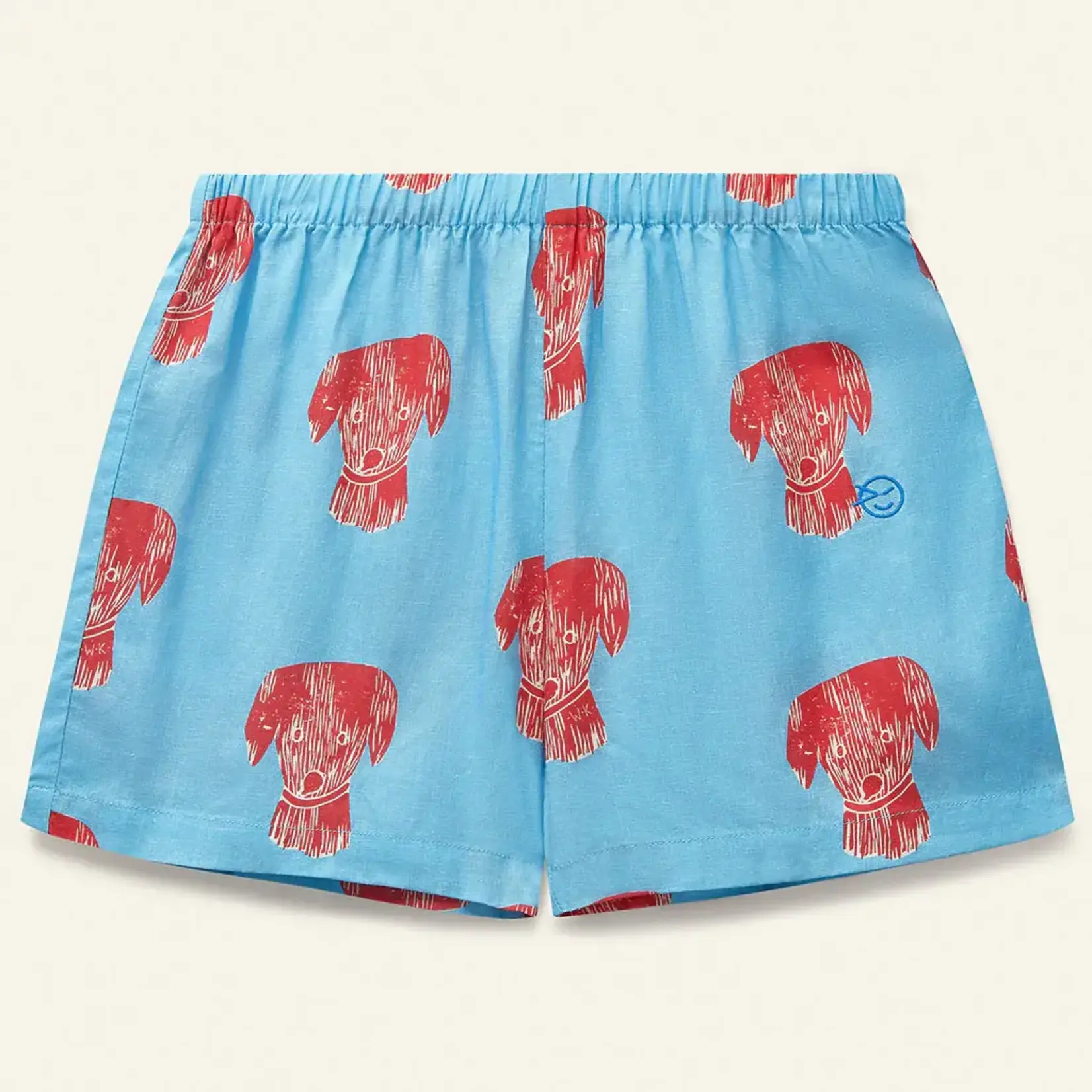 Wynken Wynken Sky Blue W.K Cotton/Linen Shirt And Short Set