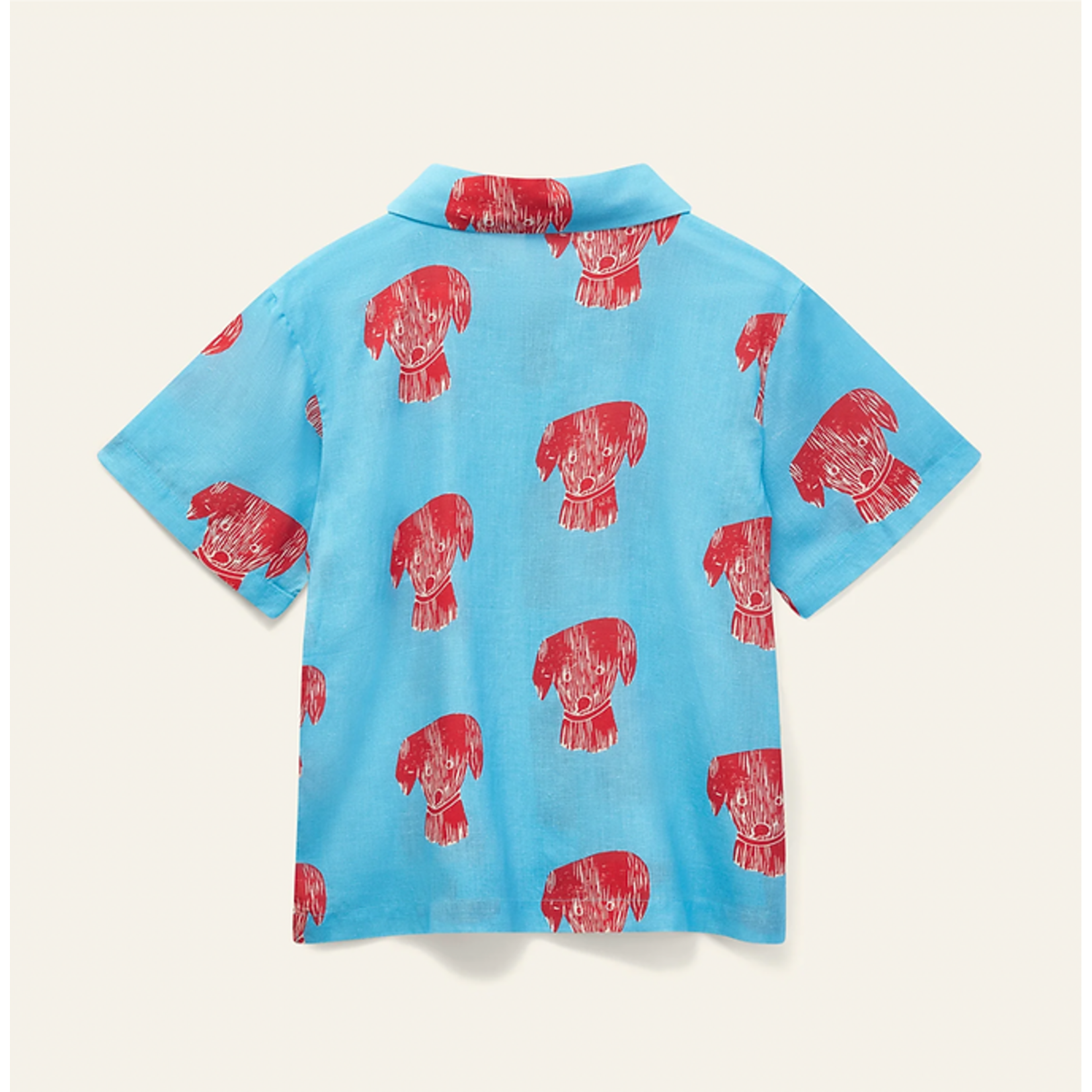 Wynken Wynken Sky Blue W.K Cotton/Linen Shirt And Short Set