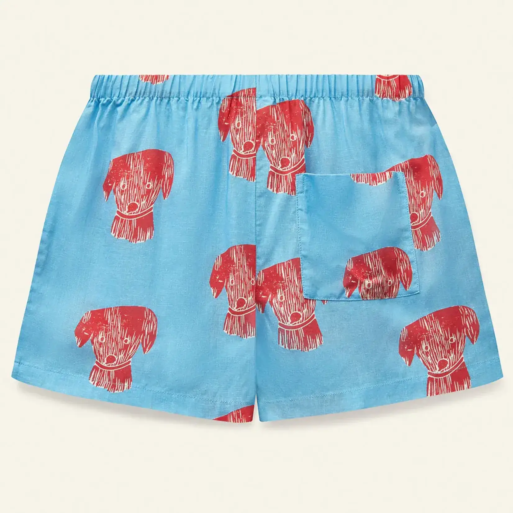 Wynken Wynken Sky Blue W.K Cotton/Linen Shirt And Short Set