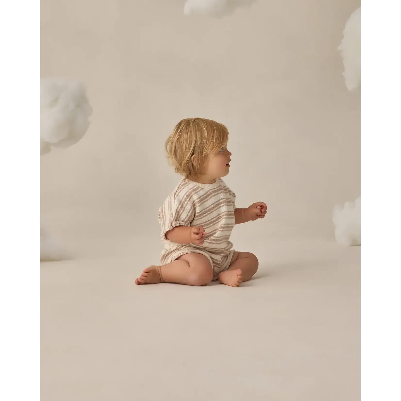 Quincy Mae Quincy Mae Oat Stripe Relaxed Summer Knit Set